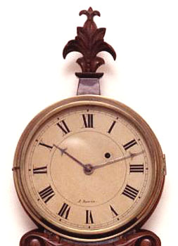 Mahogany Lyre Clock by John Sawin, Boston, Massachusetts, early 19th century.