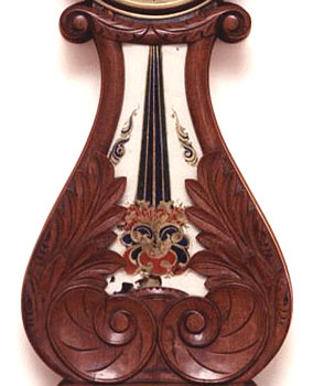 Mahogany Lyre Clock by John Sawin, Boston, Massachusetts, early 19th century.