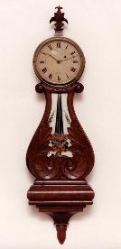 Mahogany Lyre Clock