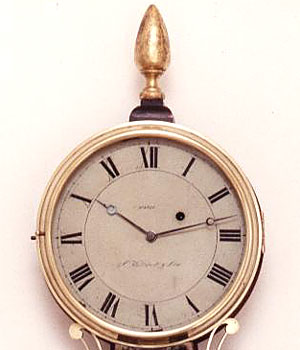 Stenciled Banjo Clock by Simon Willard & Son - Boston, Massachusetts, early 19th century
